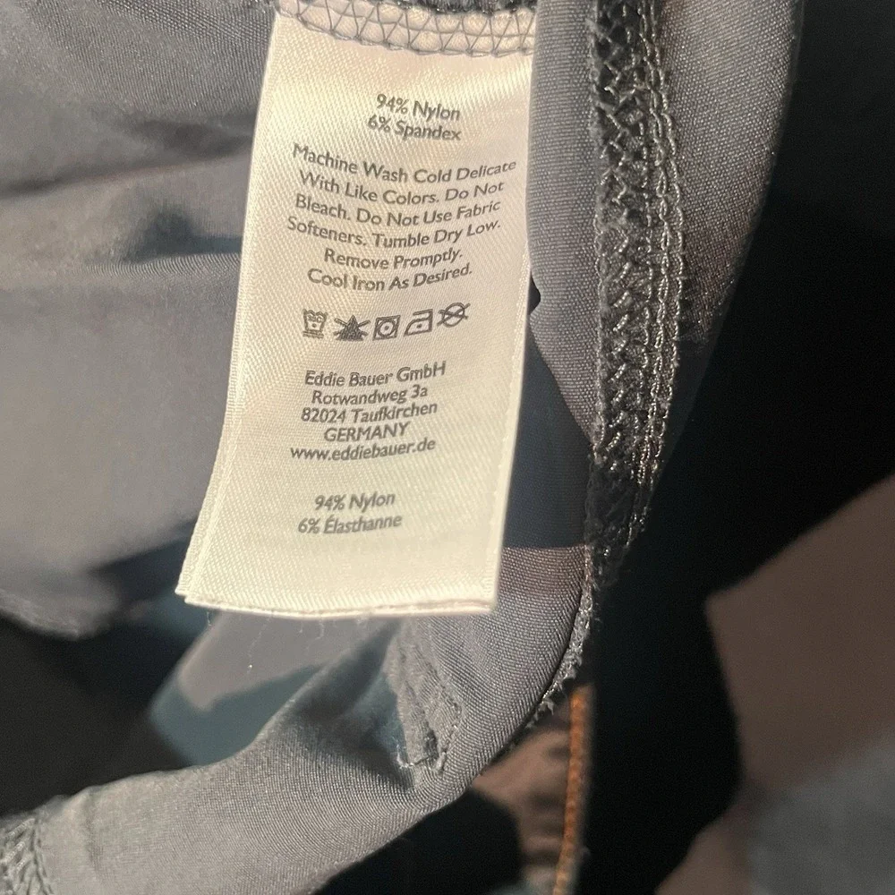 Eddie Bauer Pants‎ Mens 38x32 Gray Nylon Stretch Hiking Cargo Pocket Performance